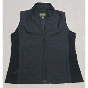 Eddie Bauer Black Quilted Vest Outdoor Essential Size Large